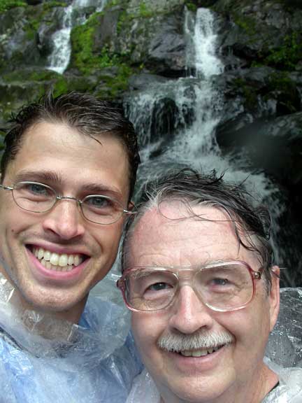 Ben & Dave Rich at a Shenandoah Waterfall - 2006